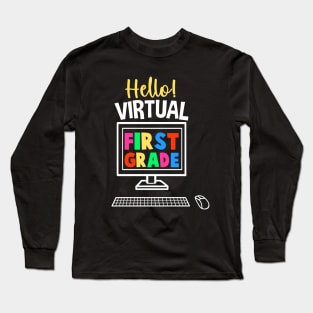 Hello Virtual First Grade Long Sleeve T-Shirt